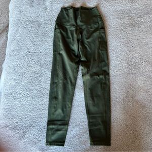 Olive Green Leggings with Pockets